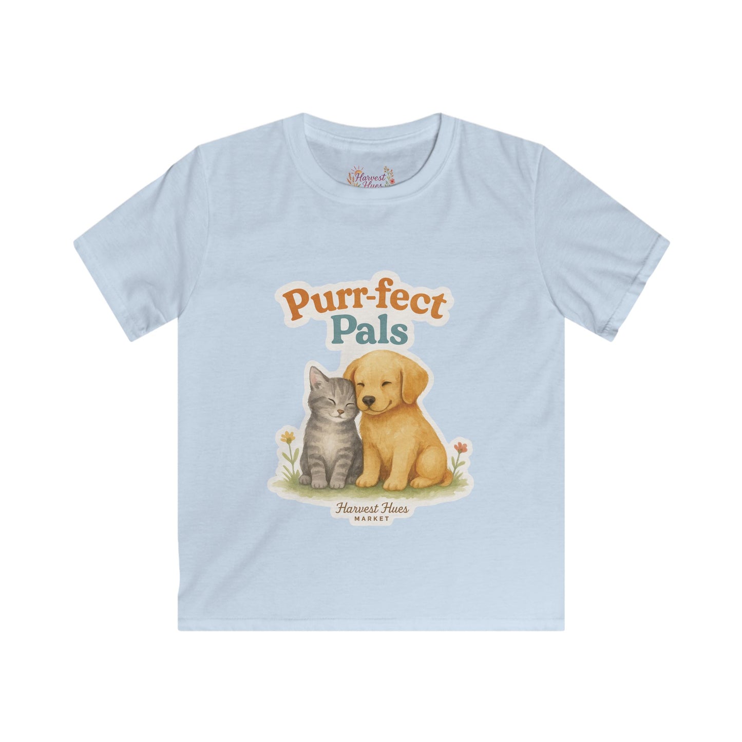 Purr-fect Pals Kids Tee, Fun Pet Lover Shirt, Birthday Gift for Kids, Animal Theme T-Shirt, Softstyle Cute Kids Apparel