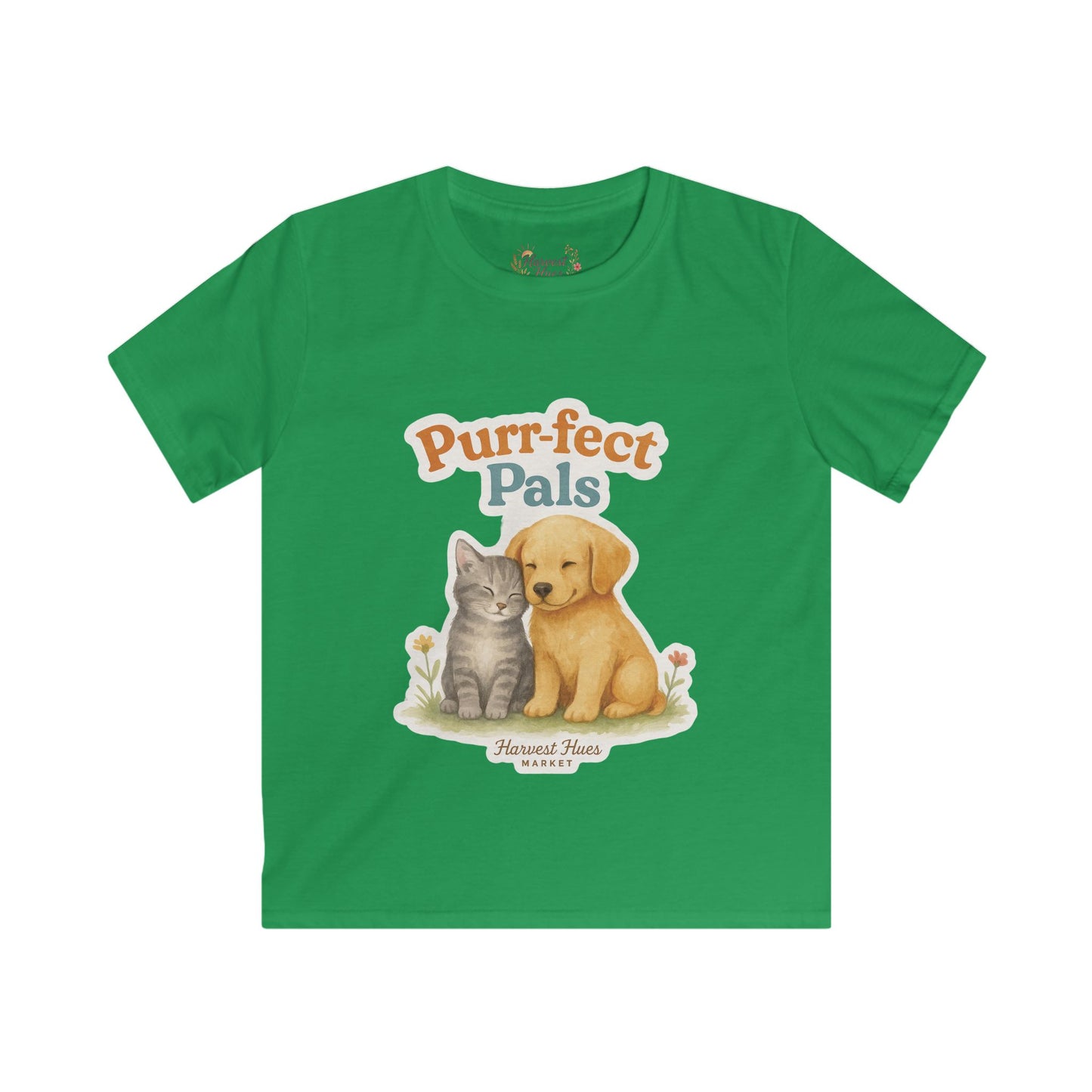 Purr-fect Pals Kids Tee, Fun Pet Lover Shirt, Birthday Gift for Kids, Animal Theme T-Shirt, Softstyle Cute Kids Apparel