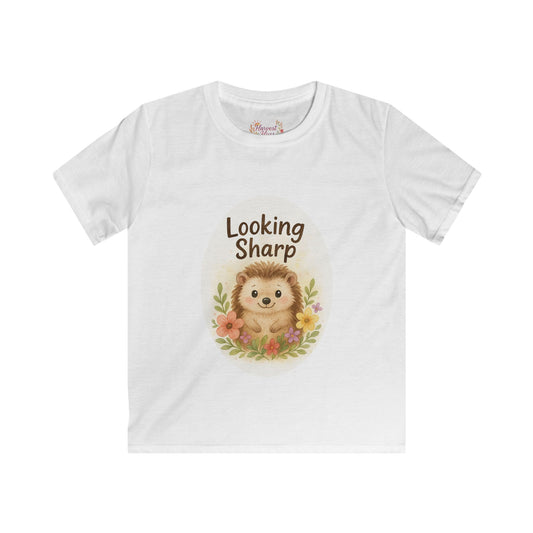 Adorable Hedgehog Kids Tee - "Looking Sharp", Cute Children's Shirt, Birthday Gift, Toddler Tee, Kids Fashion