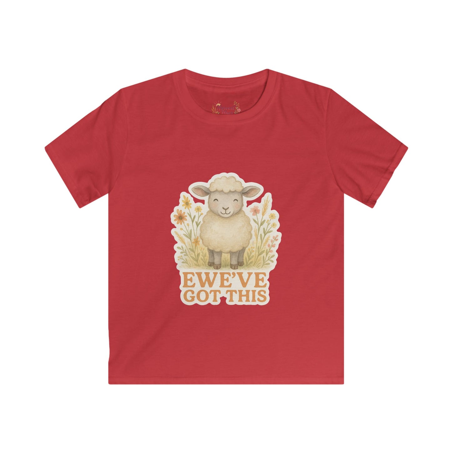 Cute Kids Softstyle Tee - EWE'VE GOT THIS! Farm Animal Tee, Children's Gift, Birthday Gift, Everyday Wear, Positive Vibes