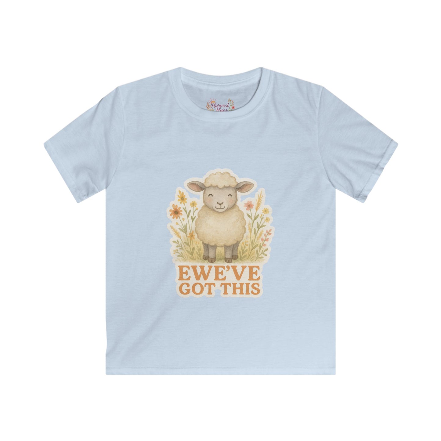 Cute Kids Softstyle Tee - EWE'VE GOT THIS! Farm Animal Tee, Children's Gift, Birthday Gift, Everyday Wear, Positive Vibes