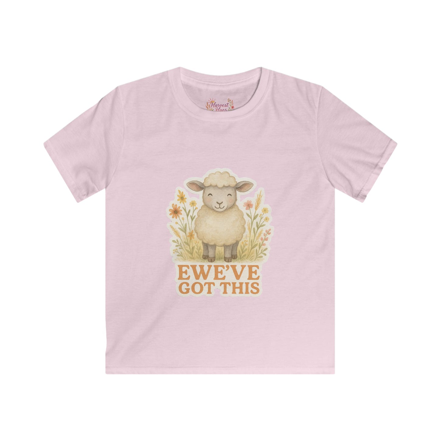 Cute Kids Softstyle Tee - EWE'VE GOT THIS! Farm Animal Tee, Children's Gift, Birthday Gift, Everyday Wear, Positive Vibes