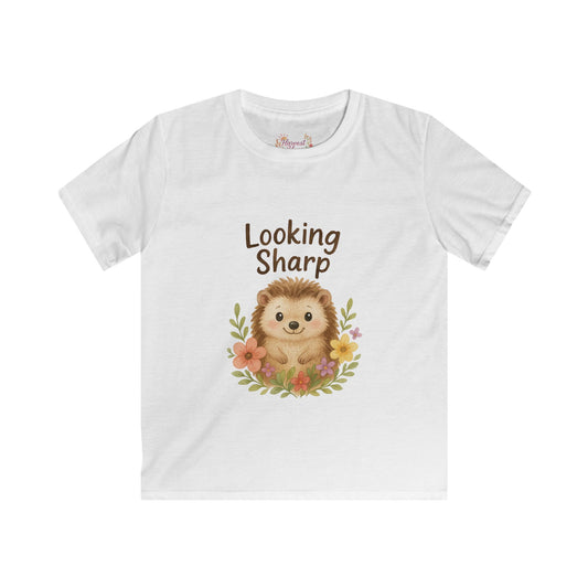 Adorable Hedgehog Kids T-Shirt, Cute Children's Tee, Birthday Gift, Casual Wear, Nature Lover's Apparel, Looking Sharp Design