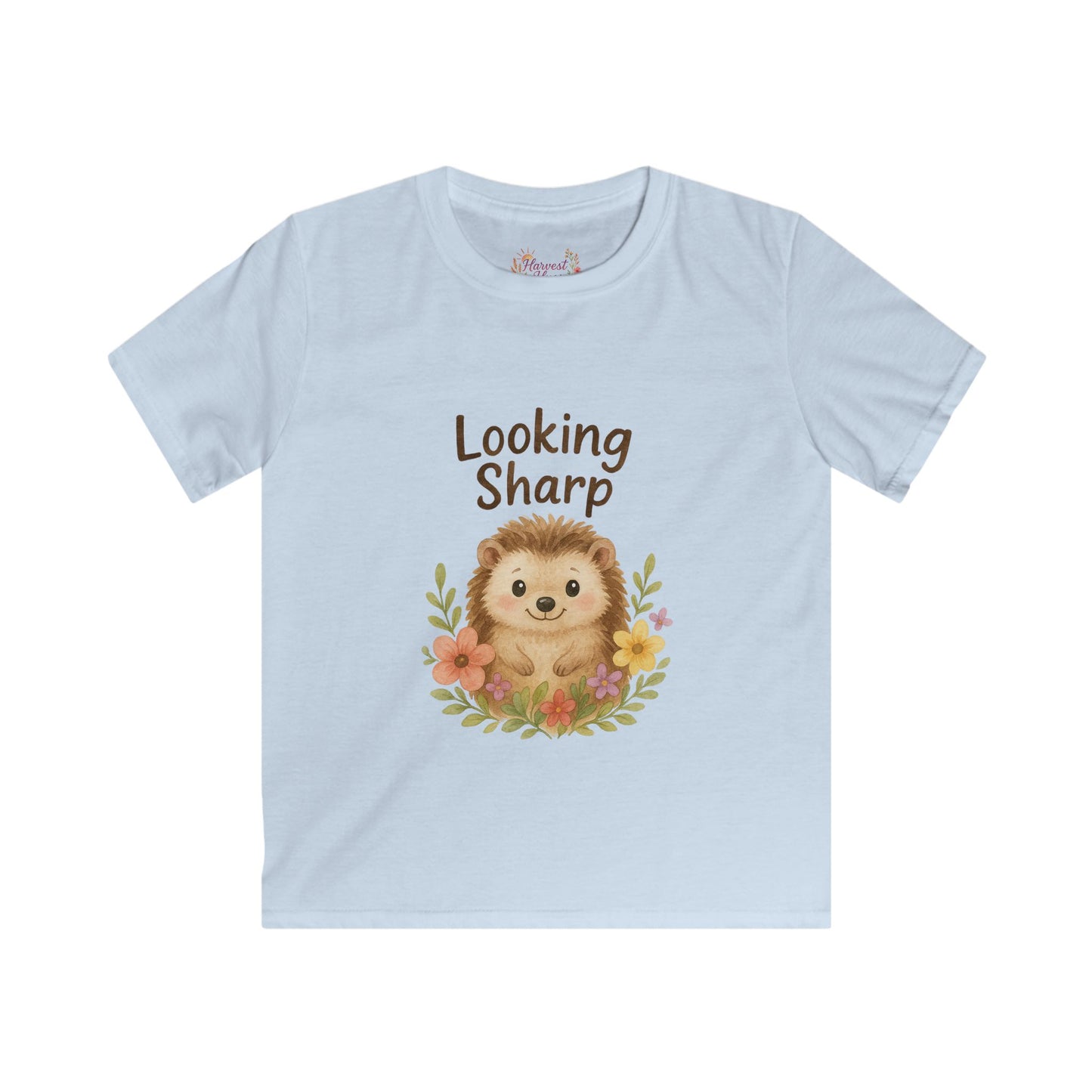 Adorable Hedgehog Kids T-Shirt, Cute Children's Tee, Birthday Gift, Casual Wear, Nature Lover's Apparel, Looking Sharp Design