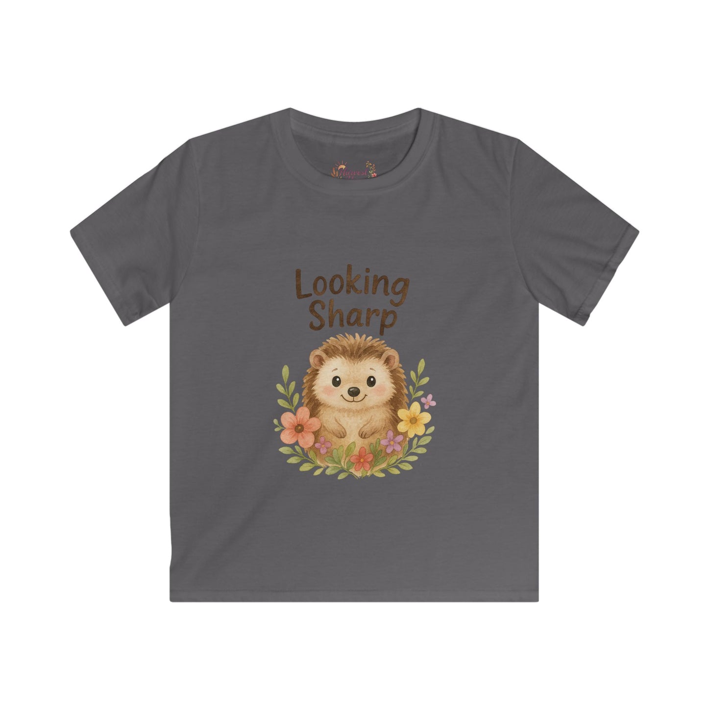 Adorable Hedgehog Kids T-Shirt, Cute Children's Tee, Birthday Gift, Casual Wear, Nature Lover's Apparel, Looking Sharp Design