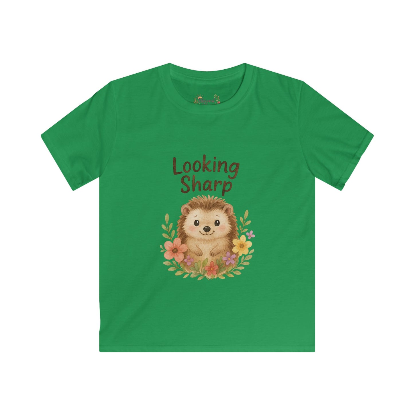 Adorable Hedgehog Kids T-Shirt, Cute Children's Tee, Birthday Gift, Casual Wear, Nature Lover's Apparel, Looking Sharp Design