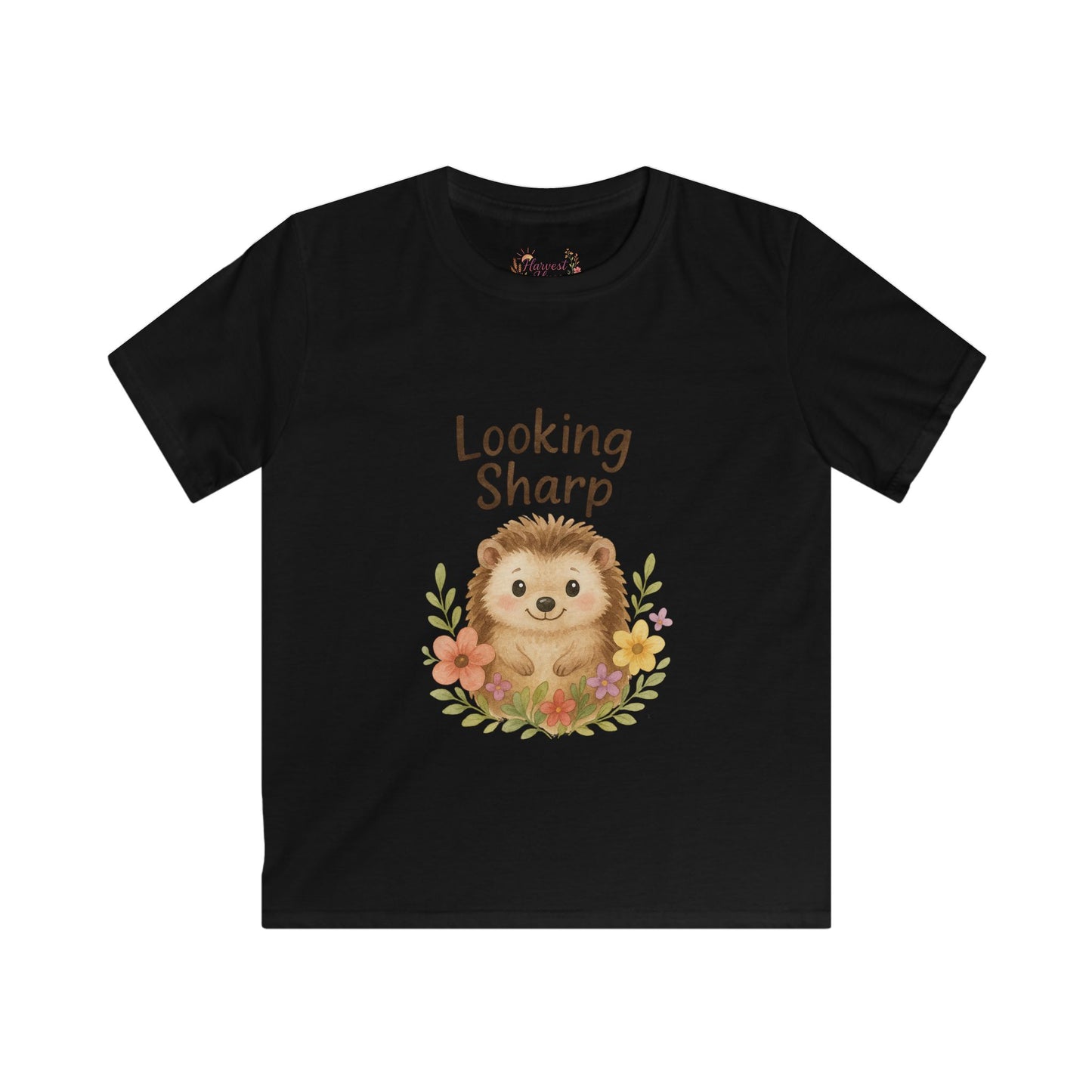 Adorable Hedgehog Kids T-Shirt, Cute Children's Tee, Birthday Gift, Casual Wear, Nature Lover's Apparel, Looking Sharp Design