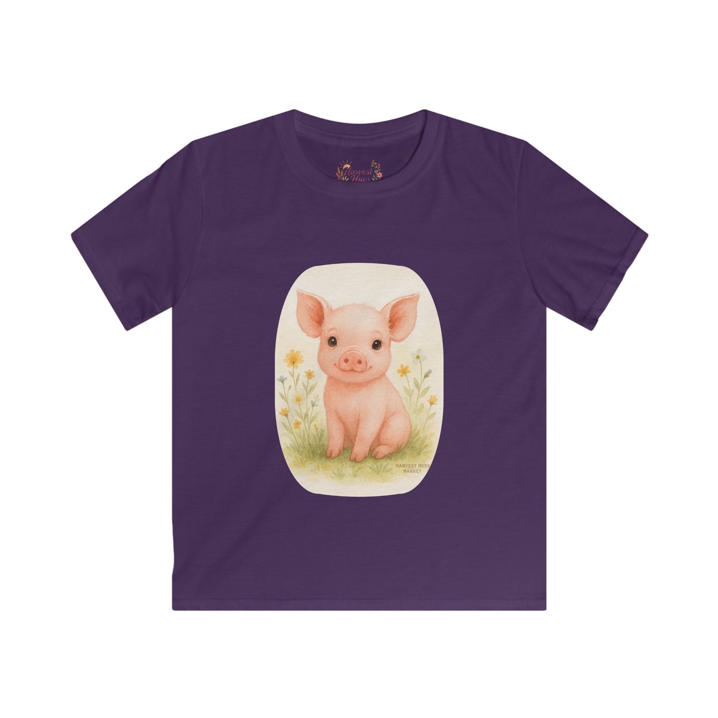 Adorable Pig Graphic Kids Tee, Cute Animal Shirt, Perfect for Birthdays, Gift for Kids, Fun Playwear, Summer Style