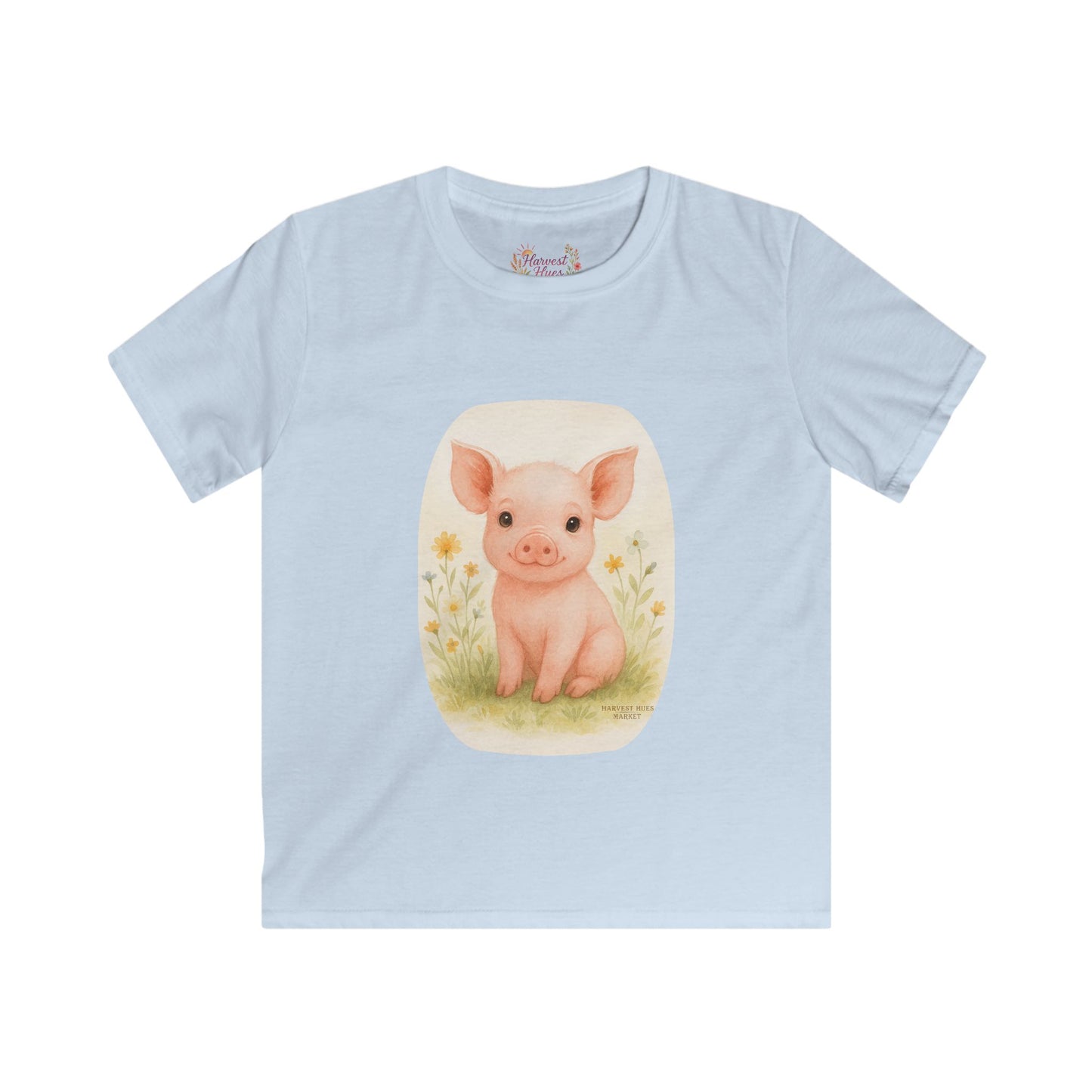 Adorable Pig Graphic Kids Tee, Cute Animal Shirt, Perfect for Birthdays, Gift for Kids, Fun Playwear, Summer Style