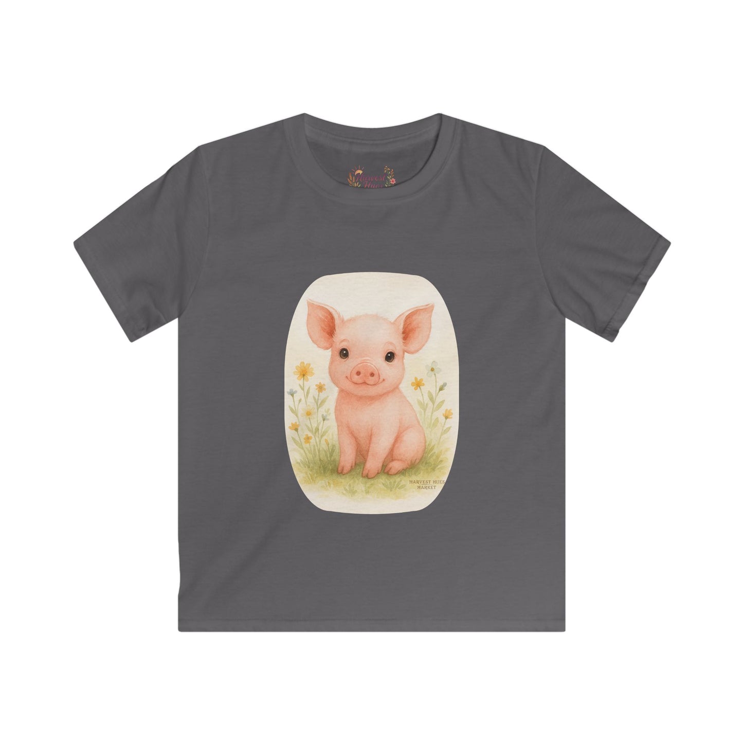 Adorable Pig Graphic Kids Tee, Cute Animal Shirt, Perfect for Birthdays, Gift for Kids, Fun Playwear, Summer Style
