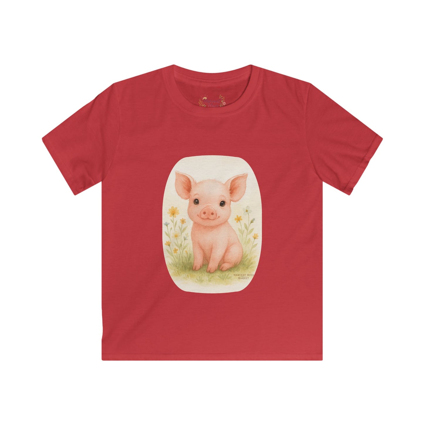 Adorable Pig Graphic Kids Tee, Cute Animal Shirt, Perfect for Birthdays, Gift for Kids, Fun Playwear, Summer Style