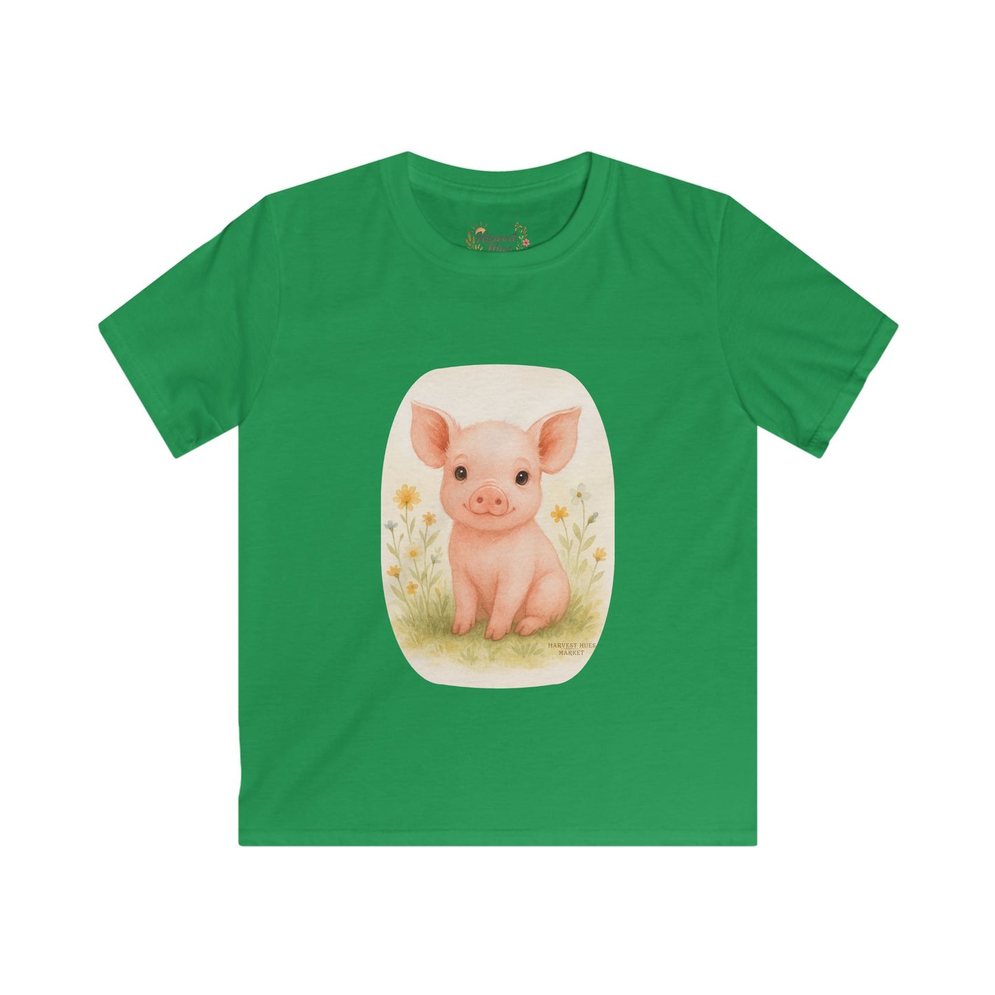 Adorable Pig Graphic Kids Tee, Cute Animal Shirt, Perfect for Birthdays, Gift for Kids, Fun Playwear, Summer Style