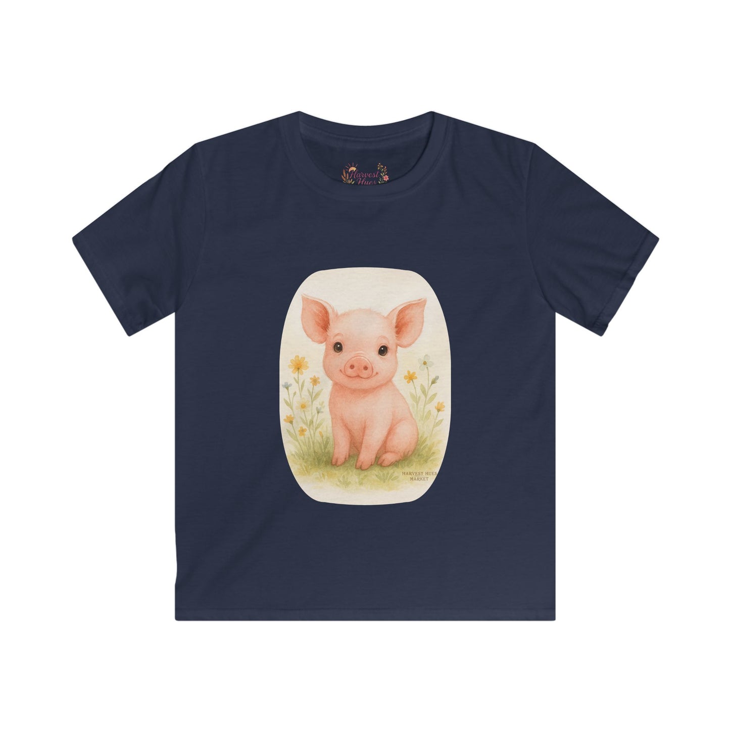 Adorable Pig Graphic Kids Tee, Cute Animal Shirt, Perfect for Birthdays, Gift for Kids, Fun Playwear, Summer Style