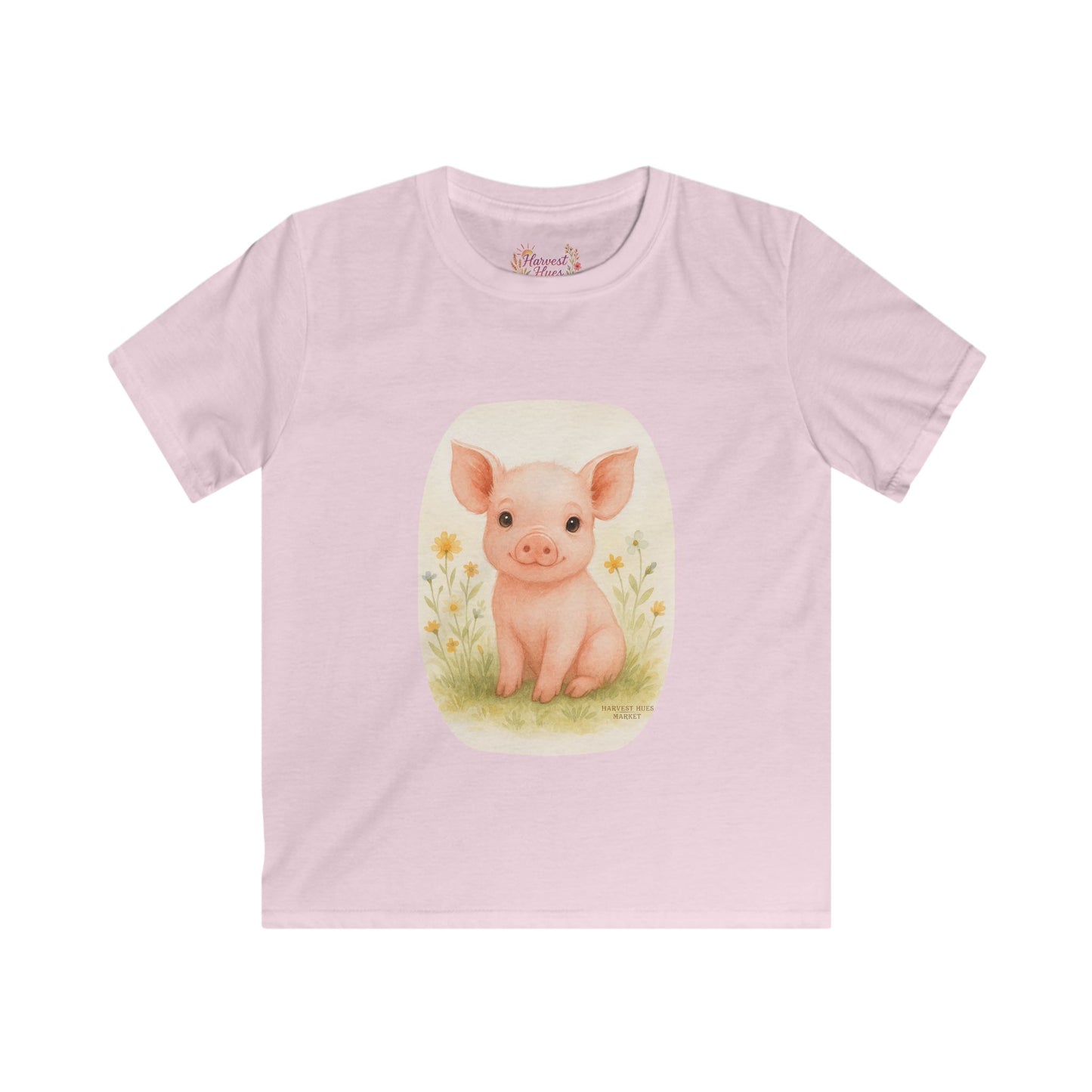 Adorable Pig Graphic Kids Tee, Cute Animal Shirt, Perfect for Birthdays, Gift for Kids, Fun Playwear, Summer Style