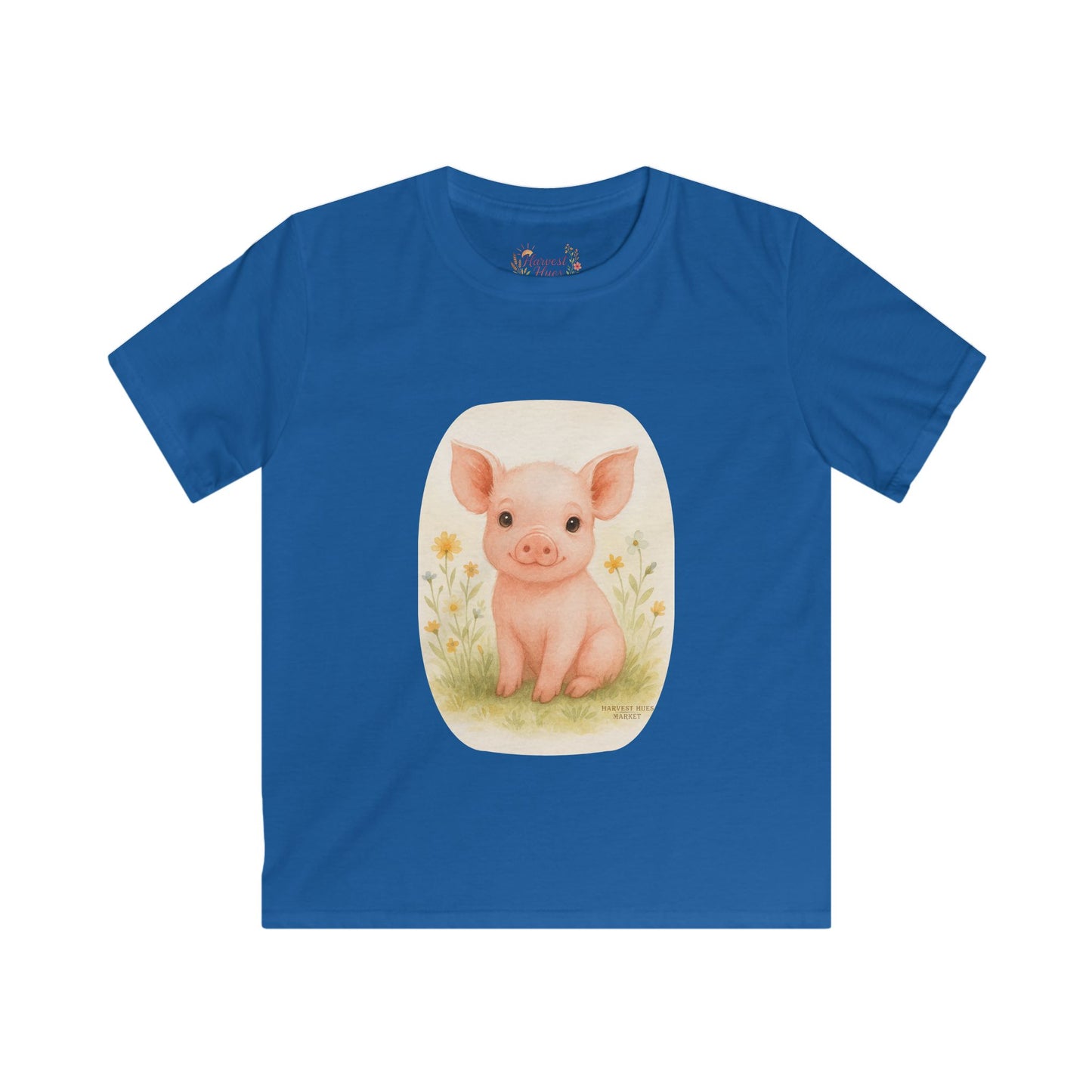 Adorable Pig Graphic Kids Tee, Cute Animal Shirt, Perfect for Birthdays, Gift for Kids, Fun Playwear, Summer Style