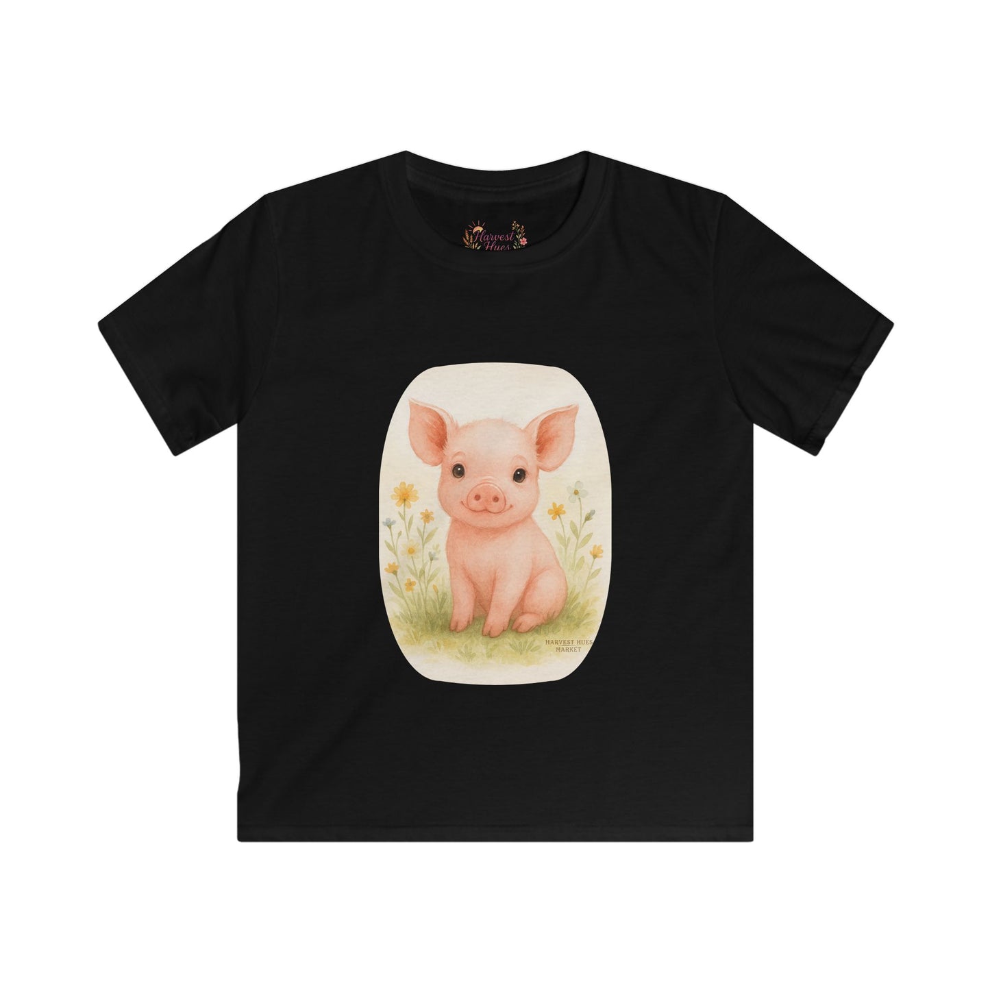 Adorable Pig Graphic Kids Tee, Cute Animal Shirt, Perfect for Birthdays, Gift for Kids, Fun Playwear, Summer Style