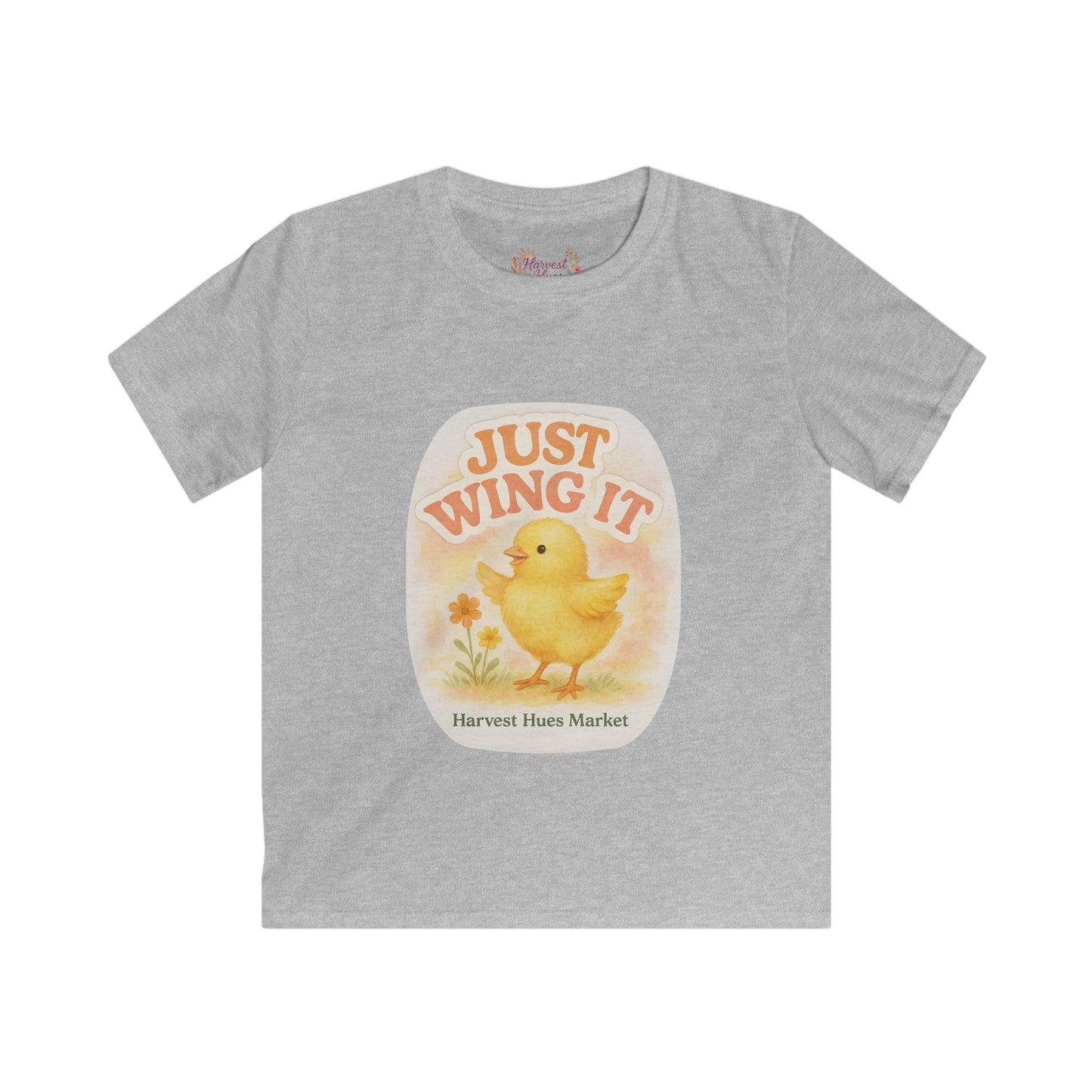 Kids T-Shirt - Just Wing It Chick Print, Cute Spring Tee, Kids Fashion, Easter Gift, Playful Graphic Tee