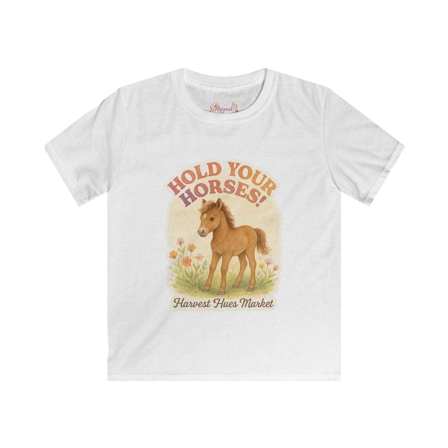 Kids Funny Horse Tee, Cute Children's Tee, Horse Lover Gift, Playful Kids Apparel, Birthday Gift for Kids, Back to School Top