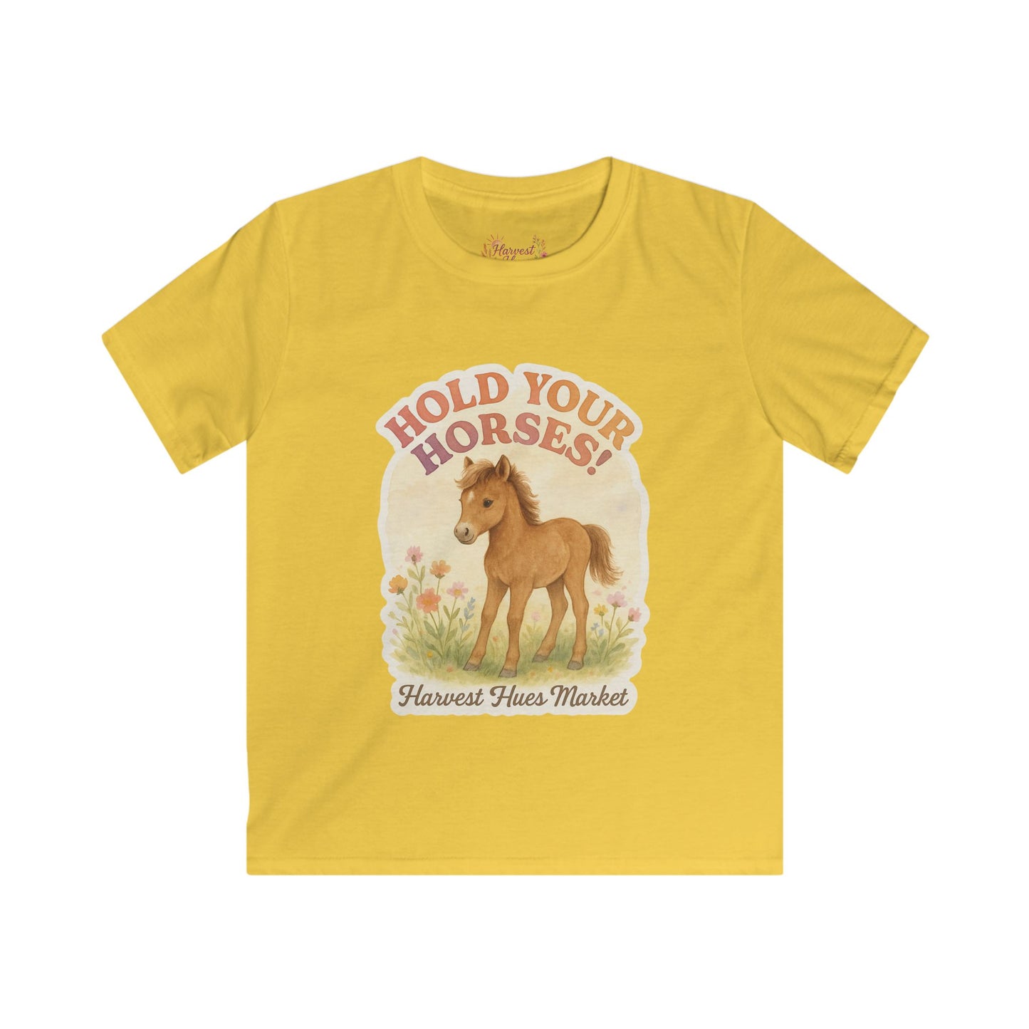 Kids Funny Horse Tee, Cute Children's Tee, Horse Lover Gift, Playful Kids Apparel, Birthday Gift for Kids, Back to School Top