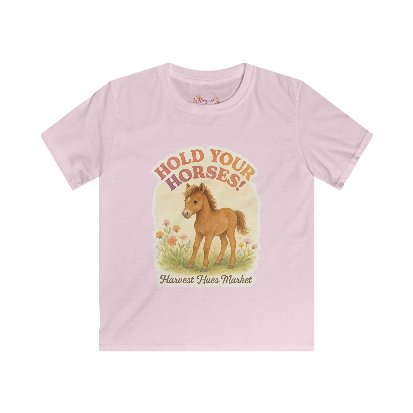 Kids Funny Horse Tee, Cute Children's Tee, Horse Lover Gift, Playful Kids Apparel, Birthday Gift for Kids, Back to School Top