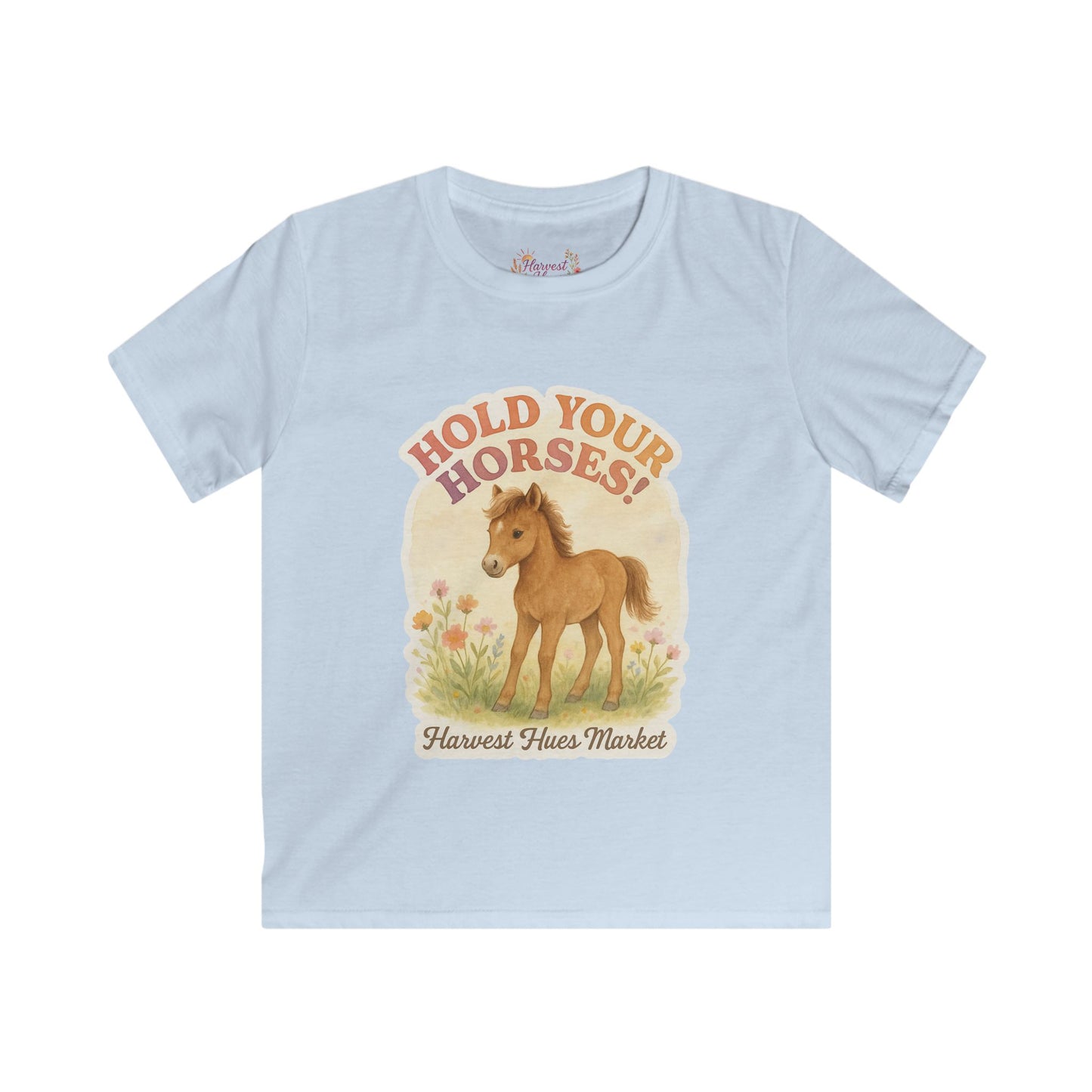 Kids Funny Horse Tee, Cute Children's Tee, Horse Lover Gift, Playful Kids Apparel, Birthday Gift for Kids, Back to School Top