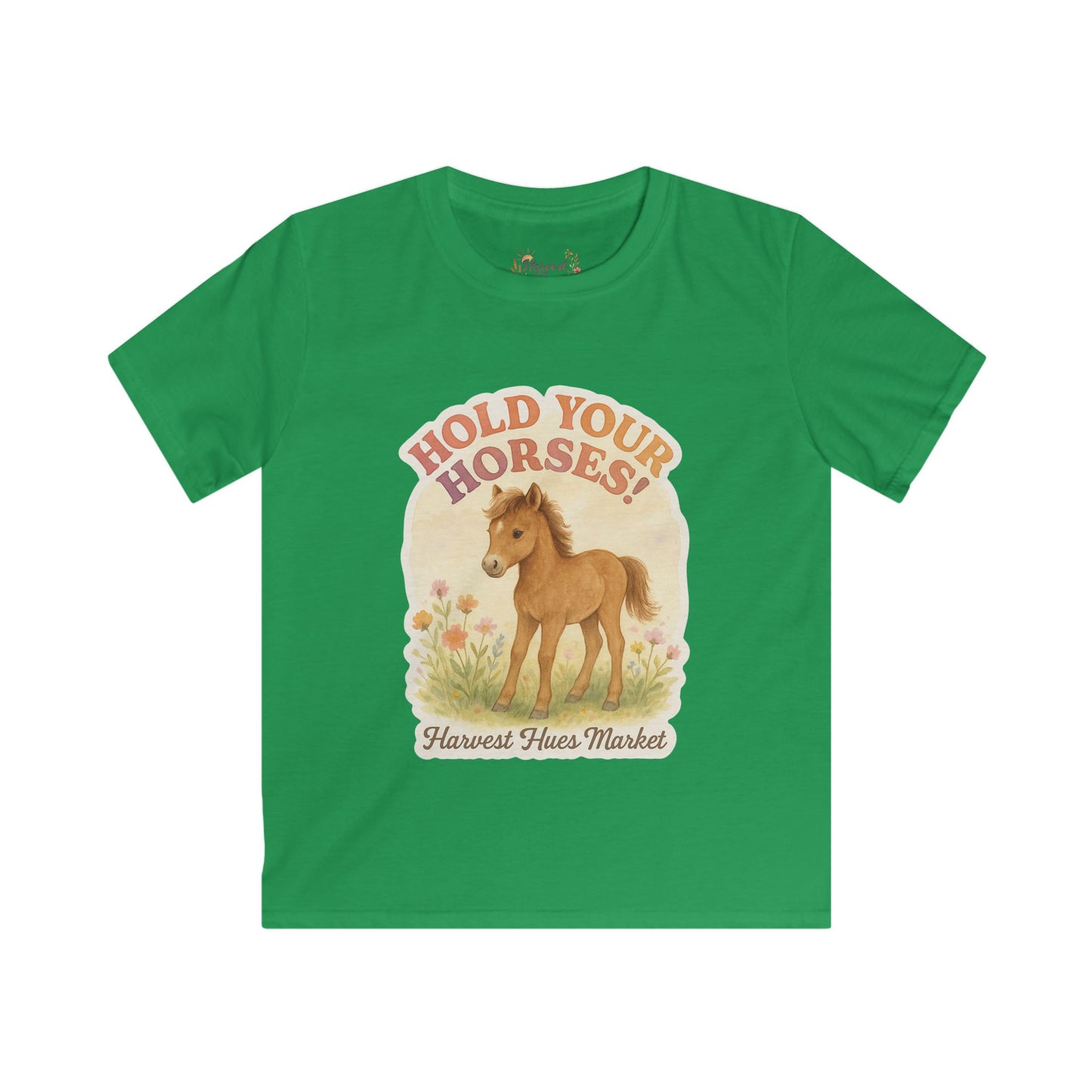 Kids Funny Horse Tee, Cute Children's Tee, Horse Lover Gift, Playful Kids Apparel, Birthday Gift for Kids, Back to School Top