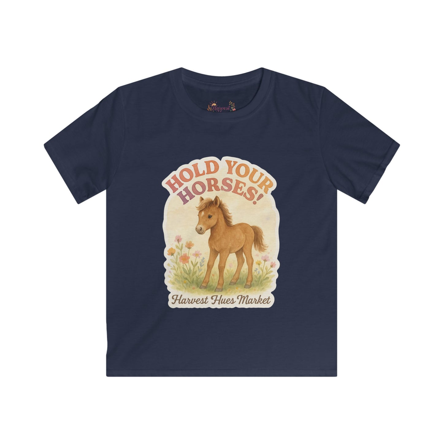 Kids Funny Horse Tee, Cute Children's Tee, Horse Lover Gift, Playful Kids Apparel, Birthday Gift for Kids, Back to School Top