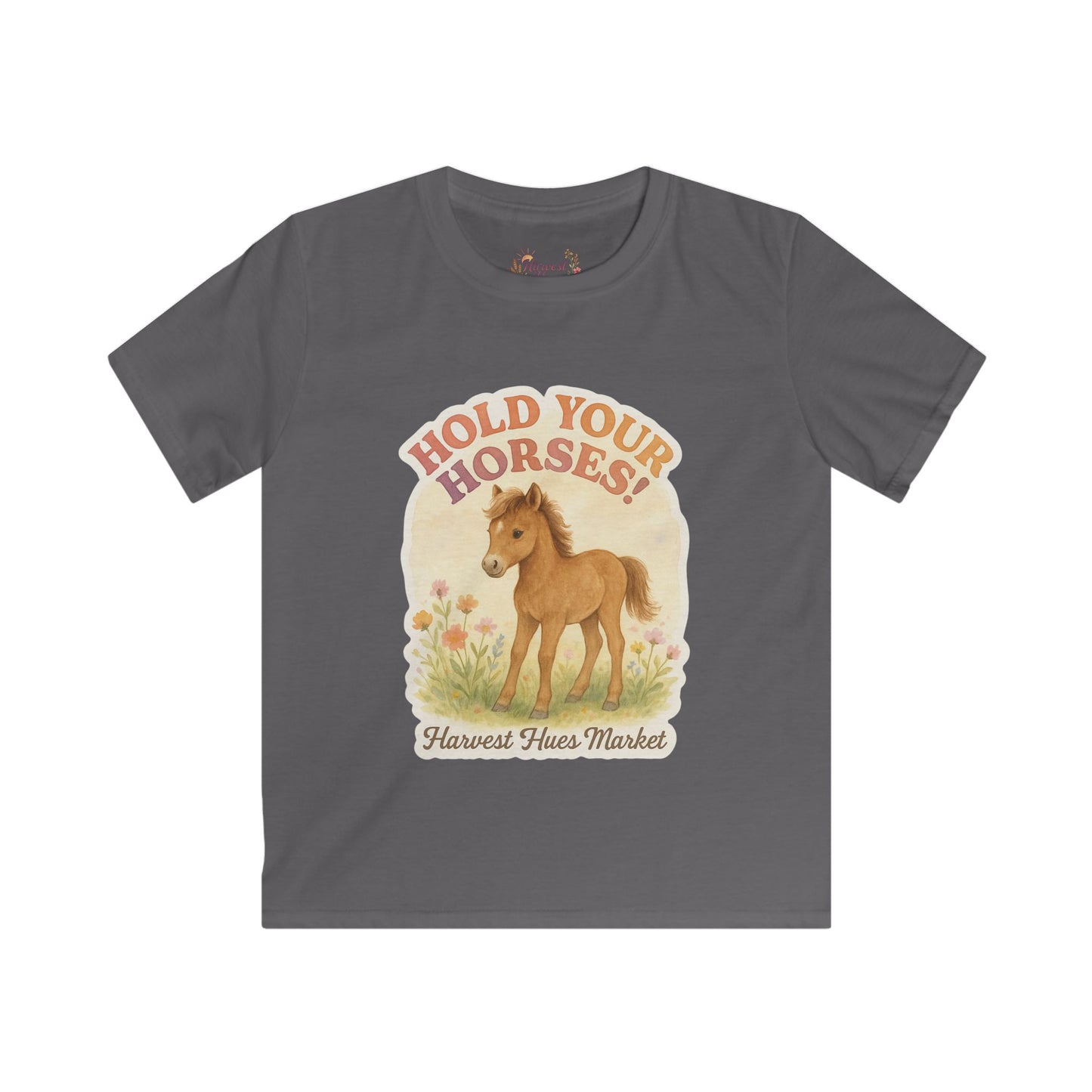 Kids Funny Horse Tee, Cute Children's Tee, Horse Lover Gift, Playful Kids Apparel, Birthday Gift for Kids, Back to School Top