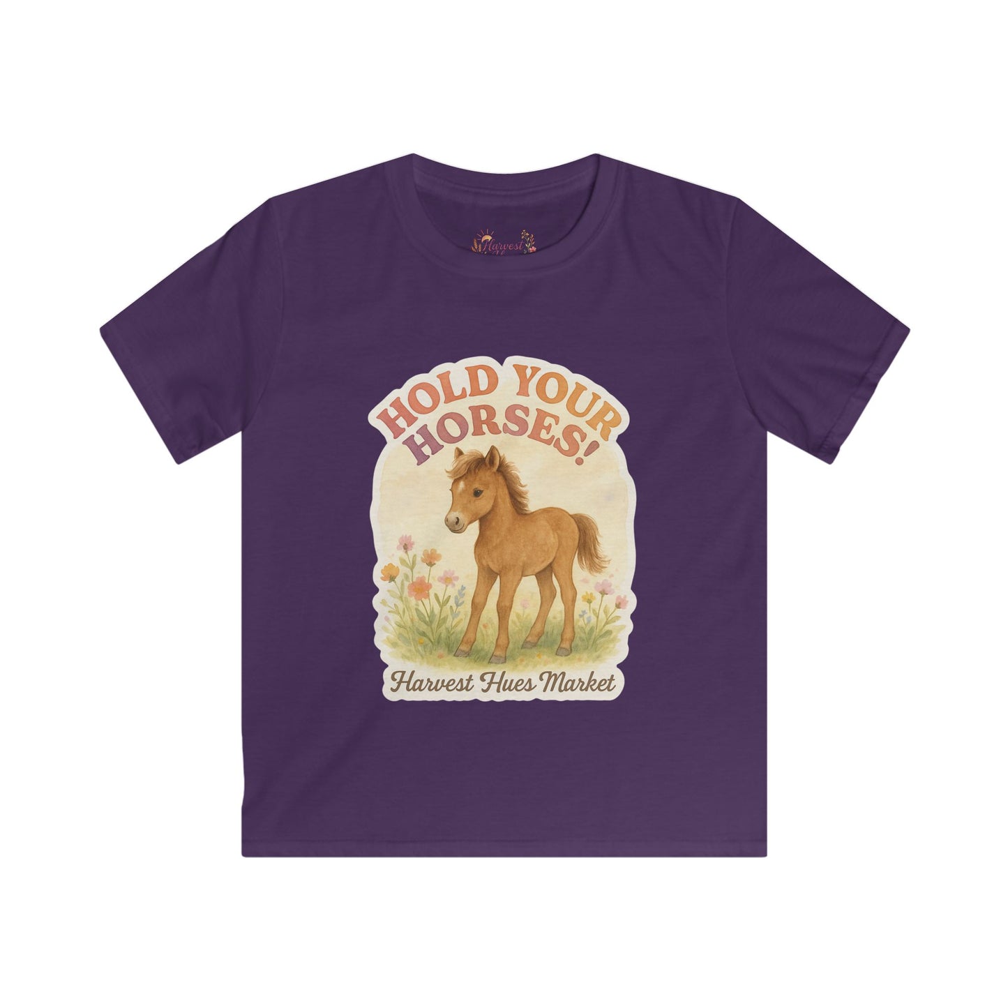 Kids Funny Horse Tee, Cute Children's Tee, Horse Lover Gift, Playful Kids Apparel, Birthday Gift for Kids, Back to School Top