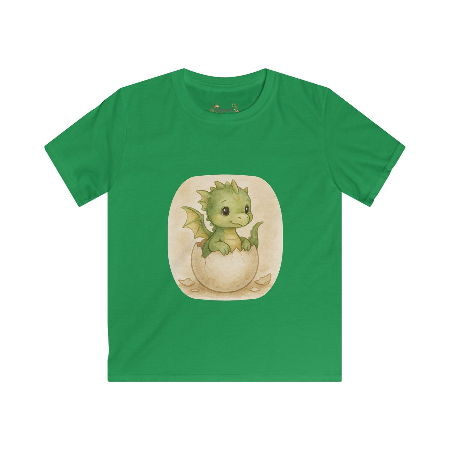 Adorable Dragon Hatchling Kids Tee, Cute Children's T-Shirt, Birthday Gift, Fantasy Apparel, Enchanting Animal Design