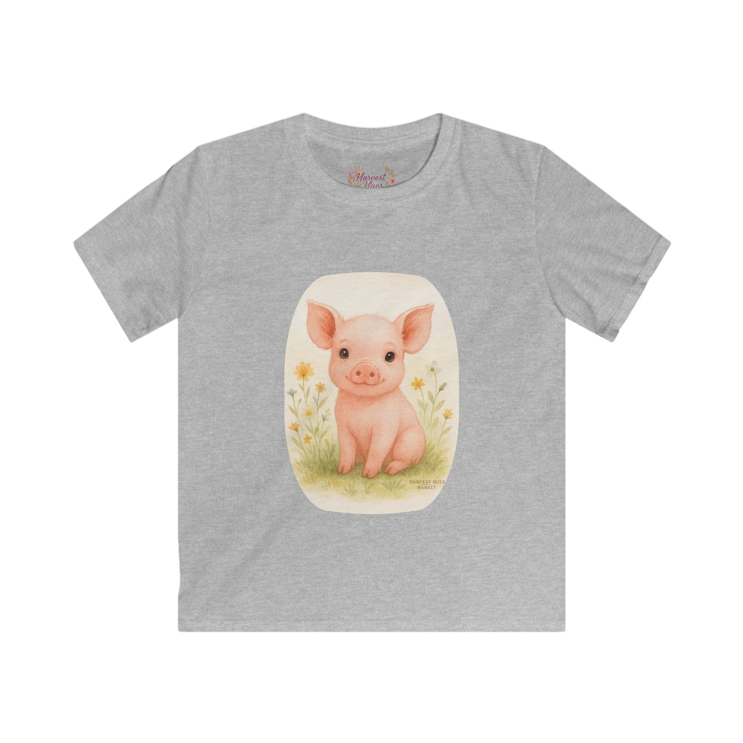 Adorable Pig Graphic Kids Tee, Cute Animal Shirt, Perfect for Birthdays, Gift for Kids, Fun Playwear, Summer Style