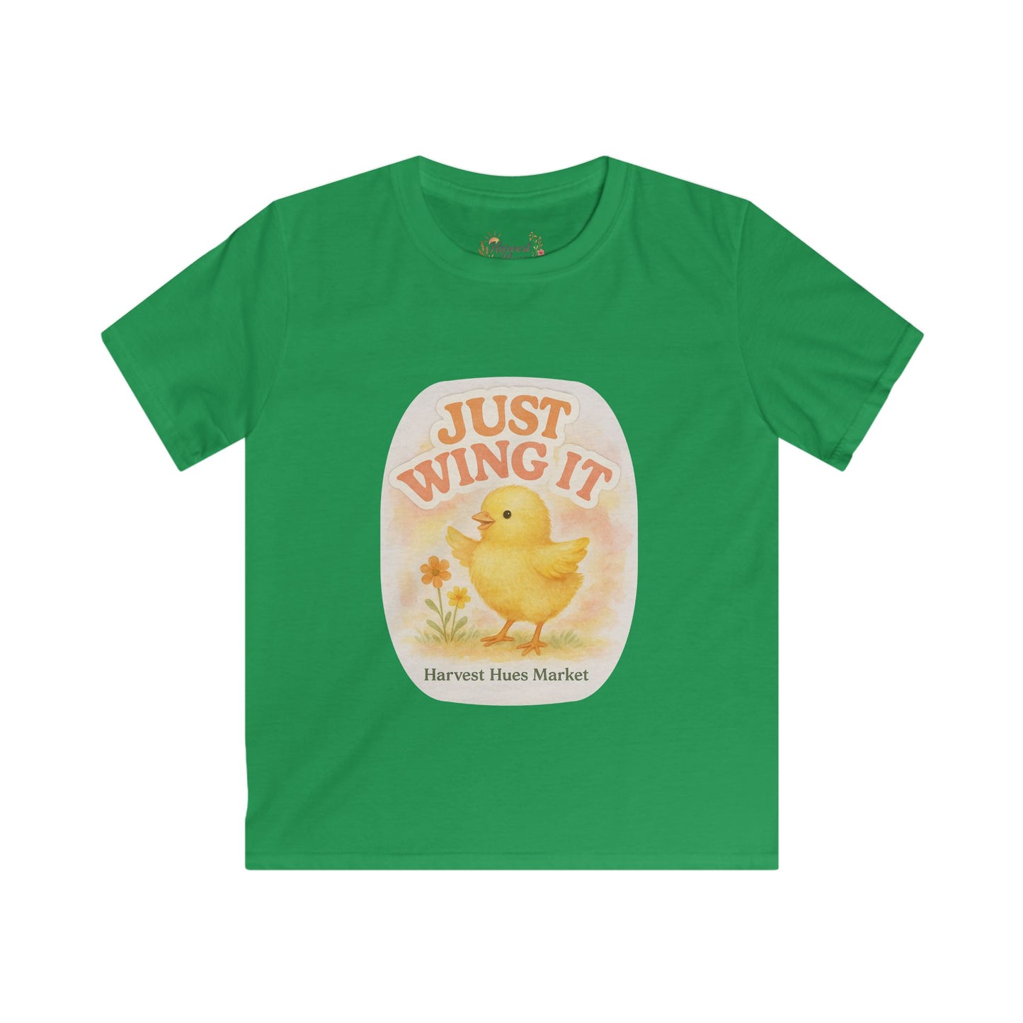 Kids T-Shirt - Just Wing It Chick Print, Cute Spring Tee, Kids Fashion, Easter Gift, Playful Graphic Tee