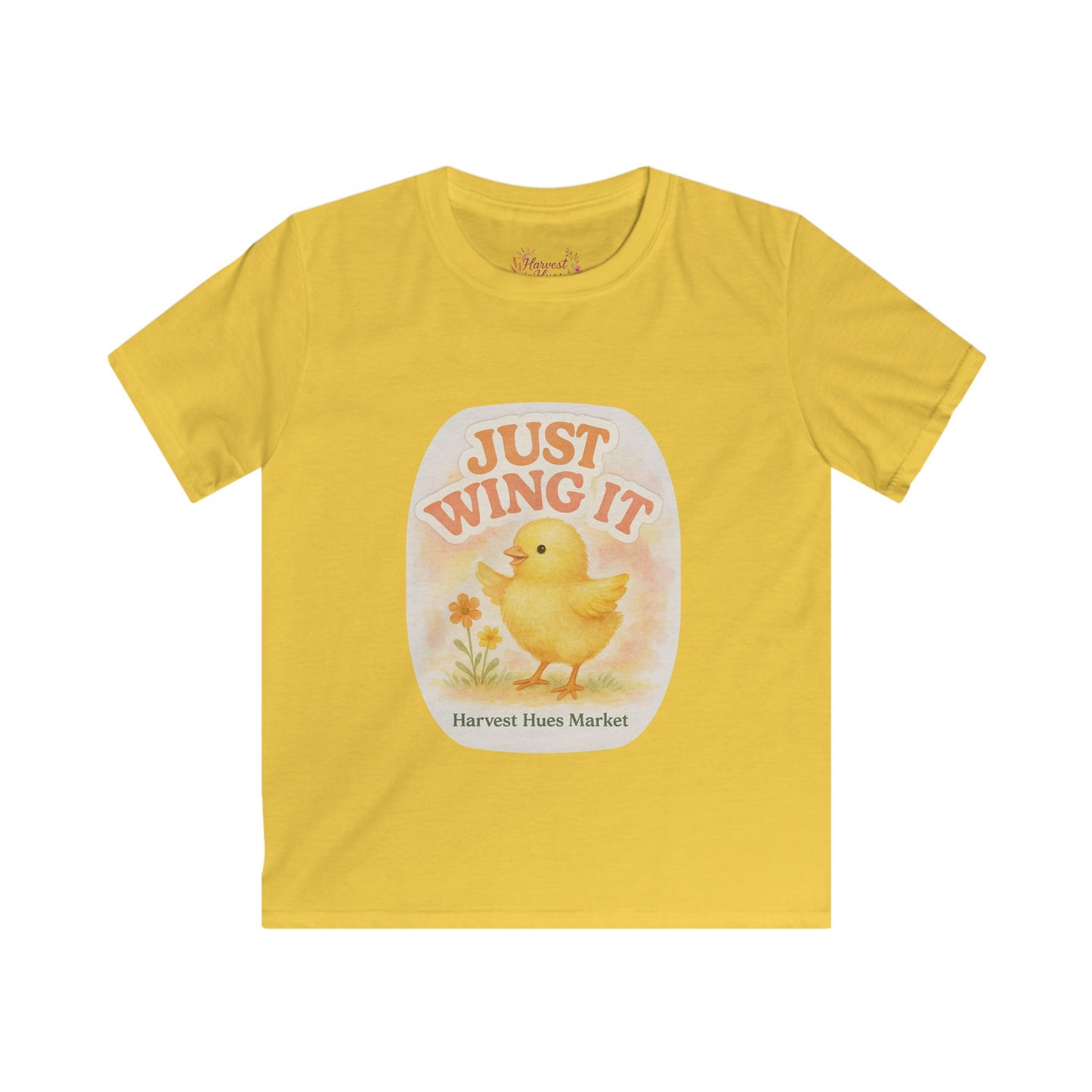 Kids T-Shirt - Just Wing It Chick Print, Cute Spring Tee, Kids Fashion, Easter Gift, Playful Graphic Tee