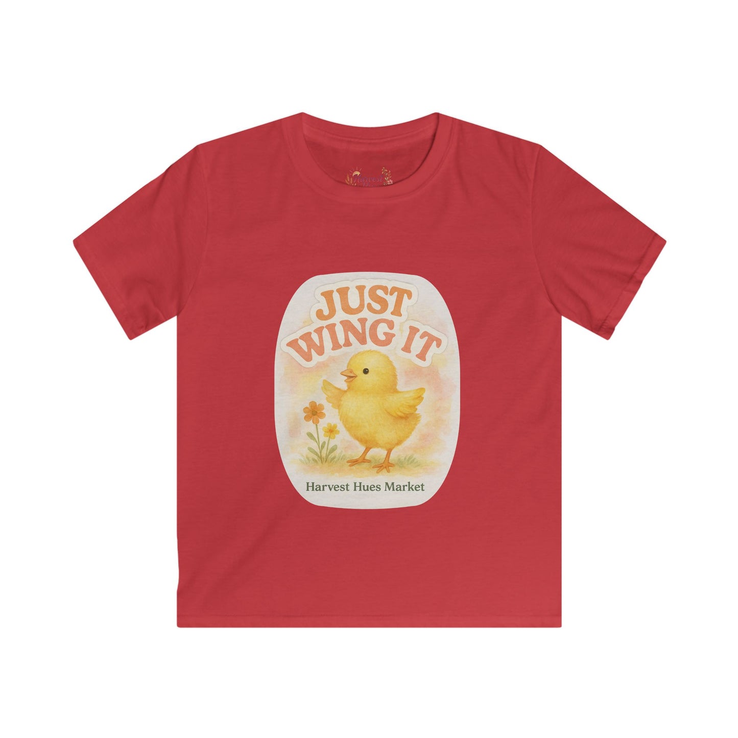 Kids T-Shirt - Just Wing It Chick Print, Cute Spring Tee, Kids Fashion, Easter Gift, Playful Graphic Tee