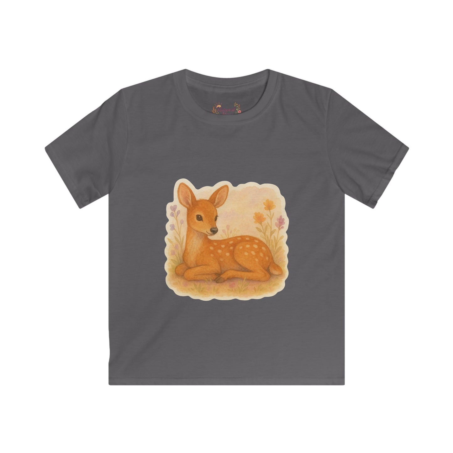 Whimsical Kids Softstyle Tee with Adorable Fawn Design, Toddler T-Shirt, Birthday Gift, Animal Lover Shirt, Nature-Inspired Tee, Cute [...]