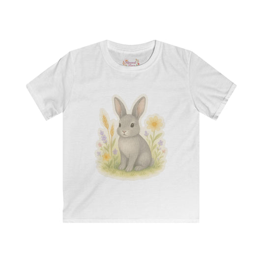 Cute Bunny Kids Tee, Adorable Graphic T-Shirt for Kids, Spring Outfit, Easter Gift, Toddler Softstyle Shirt