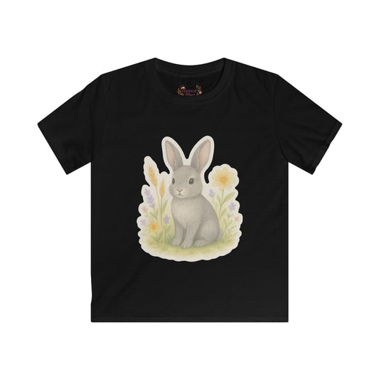 Cute Bunny Kids Tee, Adorable Graphic T-Shirt for Kids, Spring Outfit, Easter Gift, Toddler Softstyle Shirt