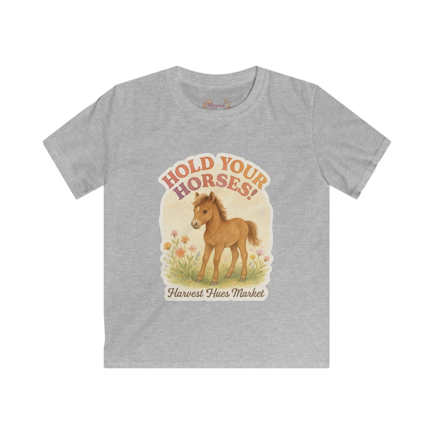 Kids Funny Horse Tee, Cute Children's Tee, Horse Lover Gift, Playful Kids Apparel, Birthday Gift for Kids, Back to School Top
