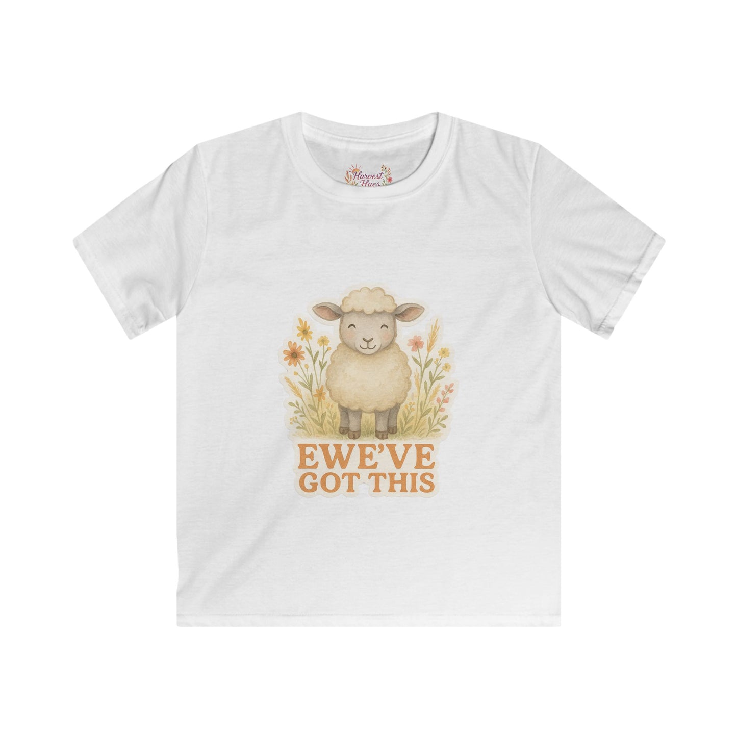 Cute Kids Softstyle Tee - EWE'VE GOT THIS! Farm Animal Tee, Children's Gift, Birthday Gift, Everyday Wear, Positive Vibes