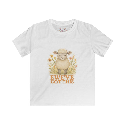 Cute Kids Softstyle Tee - EWE'VE GOT THIS! Farm Animal Tee, Children's Gift, Birthday Gift, Everyday Wear, Positive Vibes
