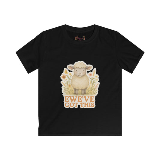 Cute Kids Softstyle Tee - EWE'VE GOT THIS! Farm Animal Tee, Children's Gift, Birthday Gift, Everyday Wear, Positive Vibes
