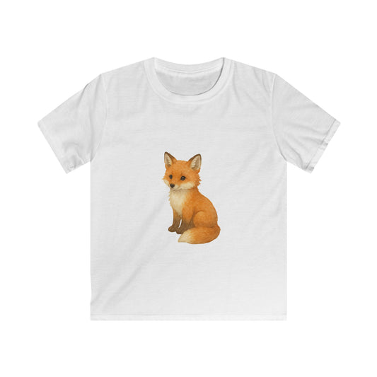 Adorable Fox Kids Softstyle Tee, Cute Animal Tee, Children's Apparel, Birthday Gift, Nature Lover Shirt, Everyday Wear