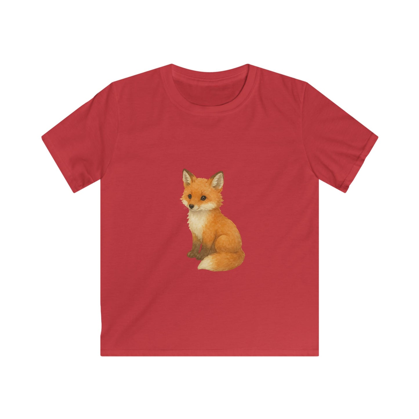 Adorable Fox Kids Softstyle Tee, Cute Animal Tee, Children's Apparel, Birthday Gift, Nature Lover Shirt, Everyday Wear