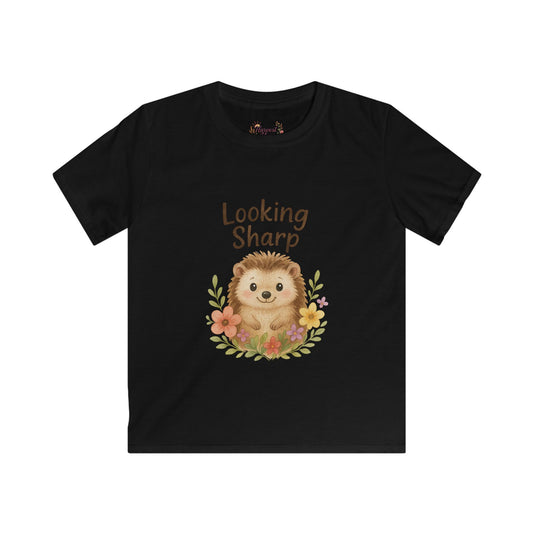 Adorable Hedgehog Kids T-Shirt, Cute Children's Tee, Birthday Gift, Casual Wear, Nature Lover's Apparel, Looking Sharp Design