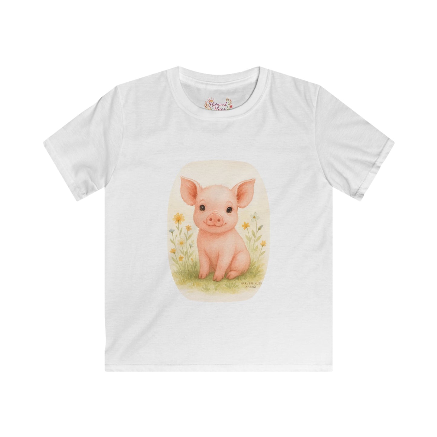 Adorable Pig Graphic Kids Tee, Cute Animal Shirt, Perfect for Birthdays, Gift for Kids, Fun Playwear, Summer Style
