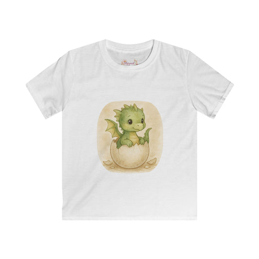 Adorable Dragon Hatchling Kids Tee, Cute Children's T-Shirt, Birthday Gift, Fantasy Apparel, Enchanting Animal Design