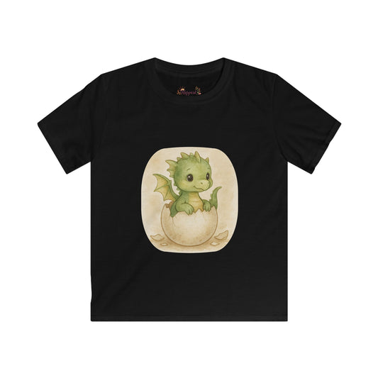 Adorable Dragon Hatchling Kids Tee, Cute Children's T-Shirt, Birthday Gift, Fantasy Apparel, Enchanting Animal Design