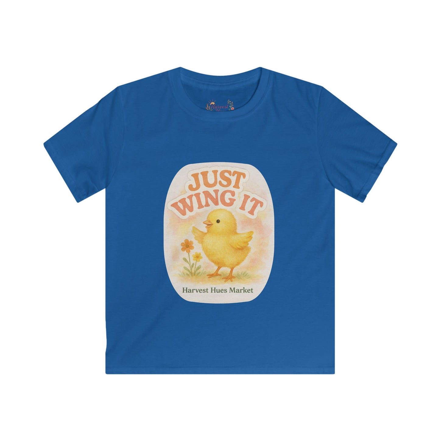 Kids T-Shirt - Just Wing It Chick Print, Cute Spring Tee, Kids Fashion, Easter Gift, Playful Graphic Tee
